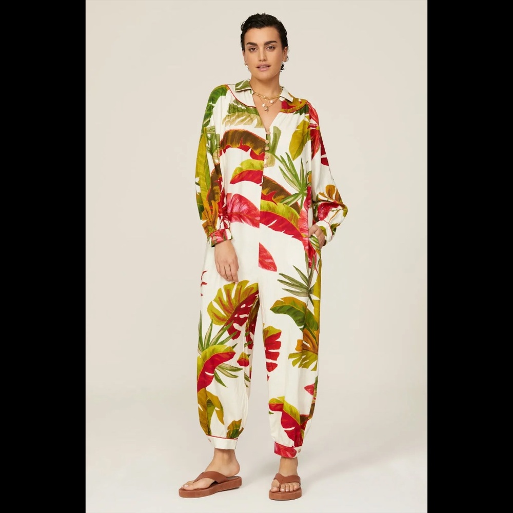 NWT |FARM Rio Spring Forest Jumpsuit | Sz XS - Picture 6 of 15